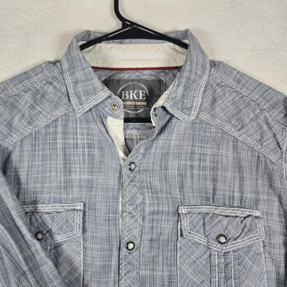 BKE Buckle Buffalo‎ Shirt Men L Standard Fit Long Sleeve Pearl Snap Western - Picture 2 of 10